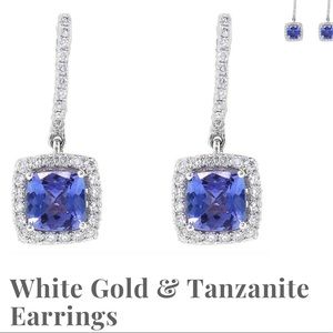 Diamond and Tanzanite Earrings